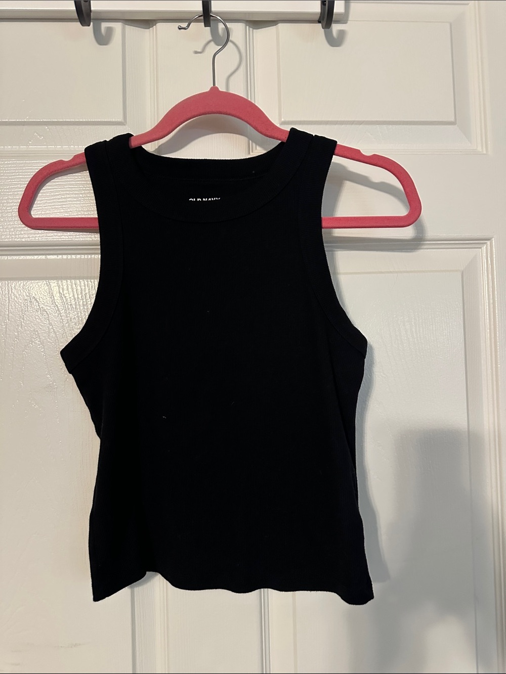Old Navy Black Ribbed Crewneck Tank Top